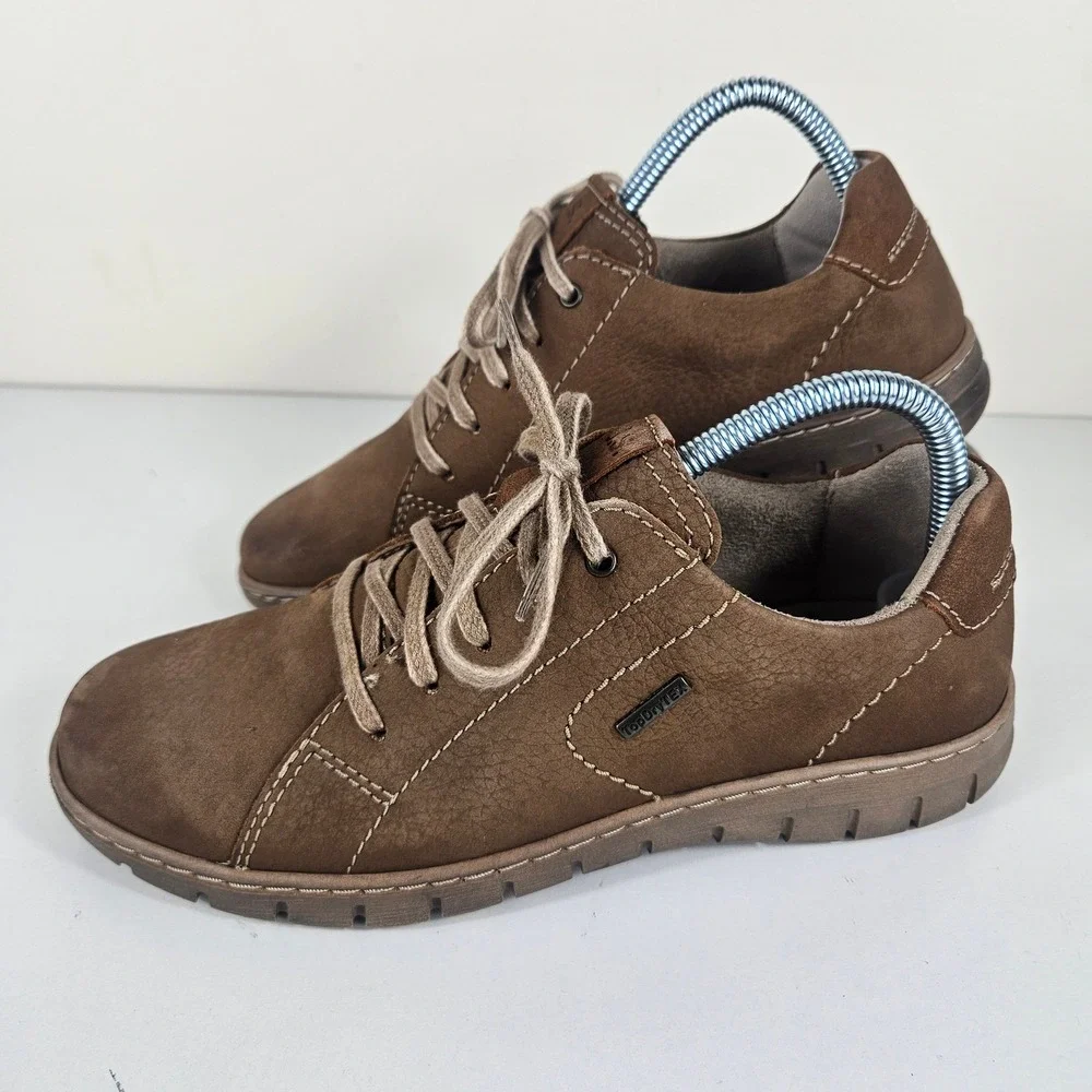 Josef Seibel Steffi 62 Womens 8.5 TopDry TEX Leather Sneakers Waterproof Lace Up